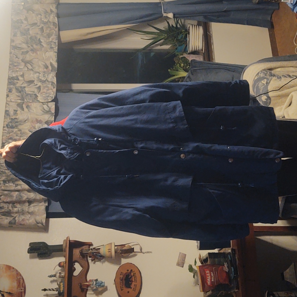 Jacqueline Ferrar jacket Navy blue women's jacket with snaps and zipper